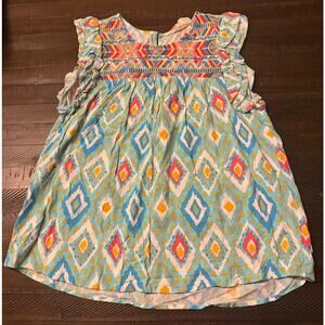 Savanna Jane Embroidered Colorful Short Sleeve Blouse Size Medium Fairy Boho